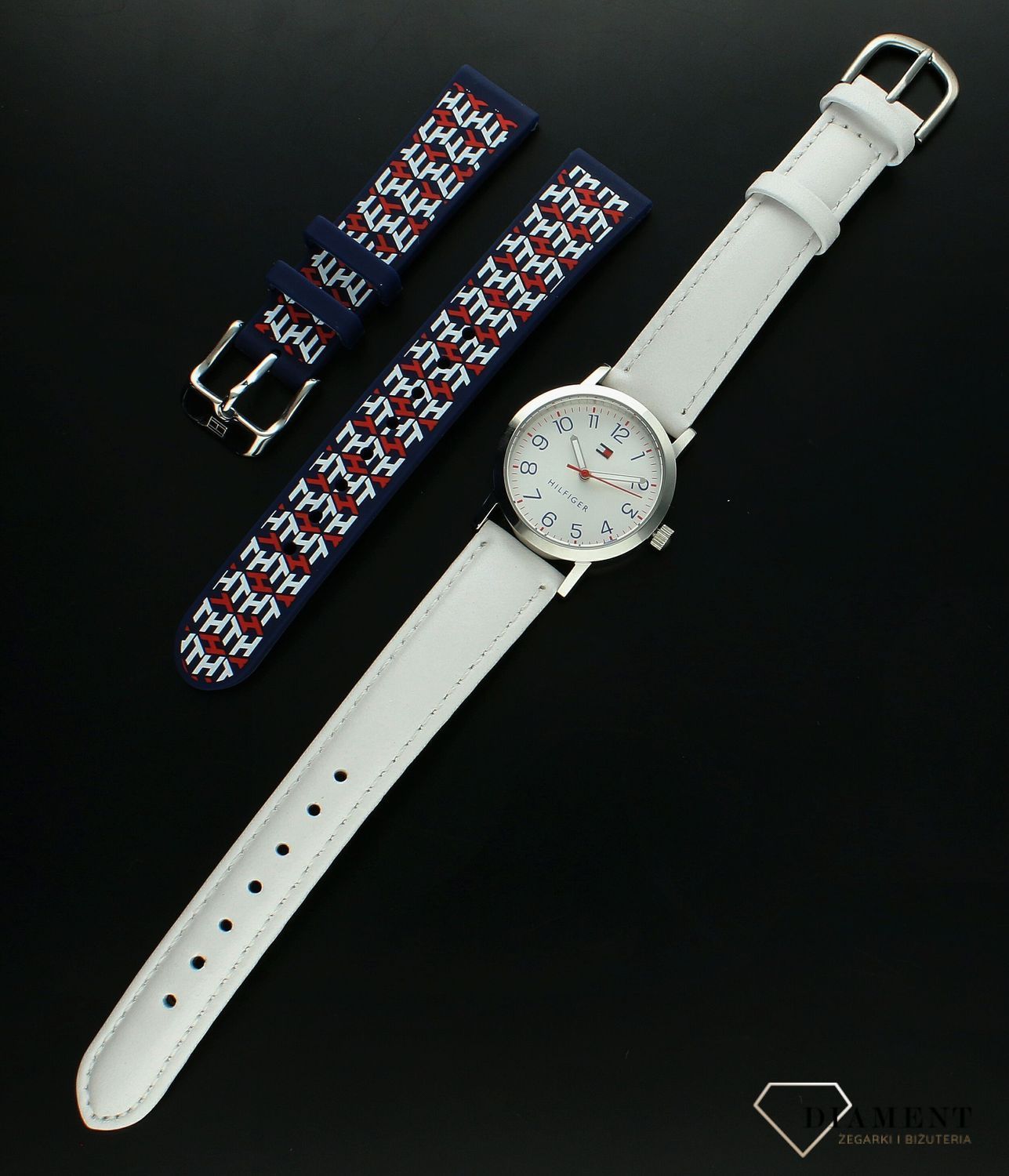 Zegarek dla dziewczynki Tommy Hilfiger Kids 1720022 komunijny pasek gratis 1720022-pasek gratis. Zegarek dziecięcy dla dziewczynki. Zegarek na I Komunie Świętą. Zegarek posiada pasek w niebieskim kolorze z logo. Idealny na prezent dl.jpg